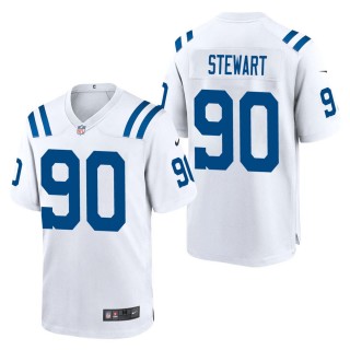 Men's Indianapolis Colts Grover Stewart White Game Jersey