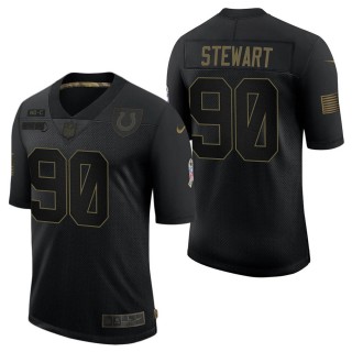 Men's Indianapolis Colts Grover Stewart Black Salute to Service Jersey