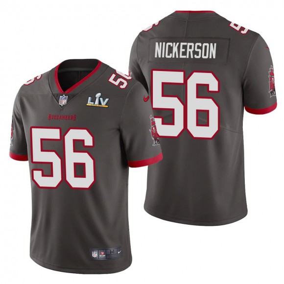 Men's Tampa Bay Buccaneers Hardy Nickerson Pewter Super Bowl LV Jersey