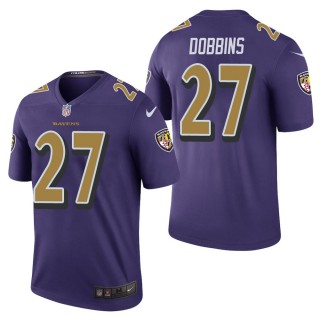 Men's Baltimore Ravens J. K. Dobbins Purple Color Rush Legend Jersey