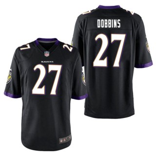Men's Baltimore Ravens J. K. Dobbins Black Game Jersey