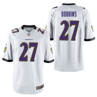 Men's Baltimore Ravens J. K. Dobbins White Game Jersey