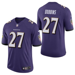 Men's Baltimore Ravens J. K. Dobbins Purple Vapor Untouchable Limited Jersey
