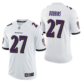 Men's Baltimore Ravens J. K. Dobbins White Vapor Untouchable Limited Jersey