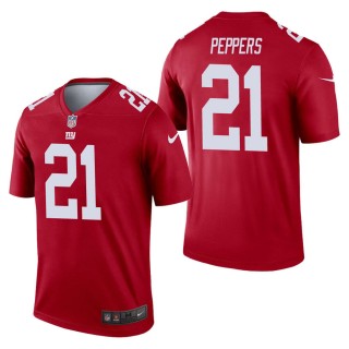 Men's New York Giants Jabrill Peppers Red Inverted Legend Jersey