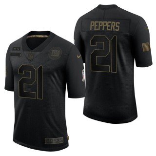 Men's New York Giants Jabrill Peppers Black Salute to Service Jersey