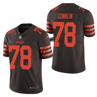 Men's Cleveland Browns Jack Conklin Brown Color Rush Limited Jersey