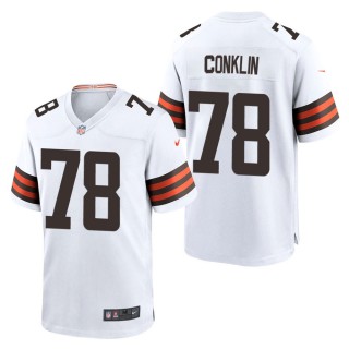 Men's Cleveland Browns Jack Conklin White Game Jersey