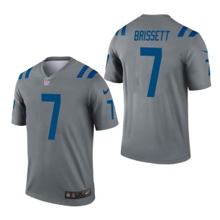 Men's Indianapolis Colts Jacoby Brissett Gray Inverted Legend Jersey