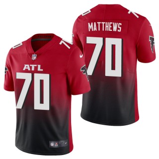 Men's Atlanta Falcons Jake Matthews Red 2nd Alternate Vapor Limited Jersey
