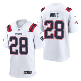 Men's New England Patriots James White White Game Jersey