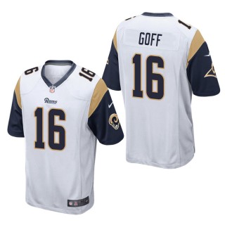 Men's Los Angeles Rams Jared Goff White Game Jersey