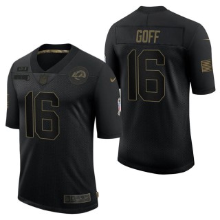 Men's Los Angeles Rams Jared Goff Black Salute to Service Jersey