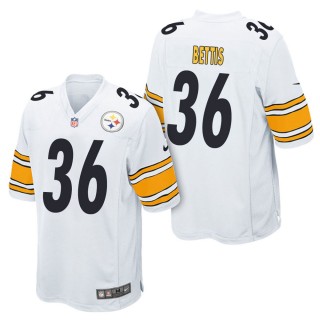 Men's Pittsburgh Steelers Jerome Bettis White Game Jersey