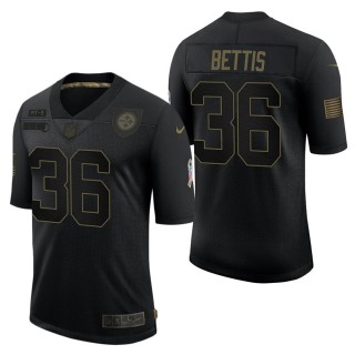 Men's Pittsburgh Steelers Jerome Bettis Black Salute to Service Jersey