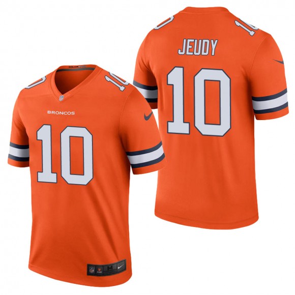 Men's Denver Broncos Jerry Jeudy Orange Color Rush Legend Jersey
