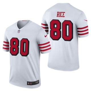 Men's San Francisco 49ers Jerry Rice White Color Rush Legend Jersey