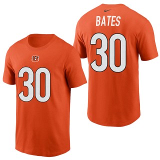 Men's Cincinnati Bengals Jessie Bates III Orange 2021 Name & Number T-Shirt