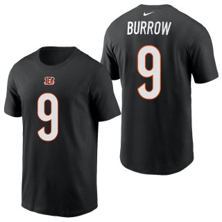 Men's Cincinnati Bengals Joe Burrow Black 2021 Name & Number T-Shirt