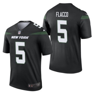 Men's New York Jets Joe Flacco Black Color Rush Legend Jersey