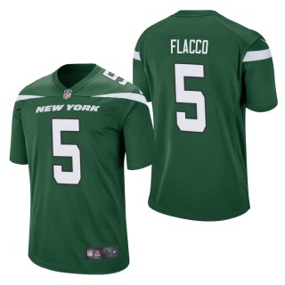 Men's New York Jets Joe Flacco Green Game Jersey