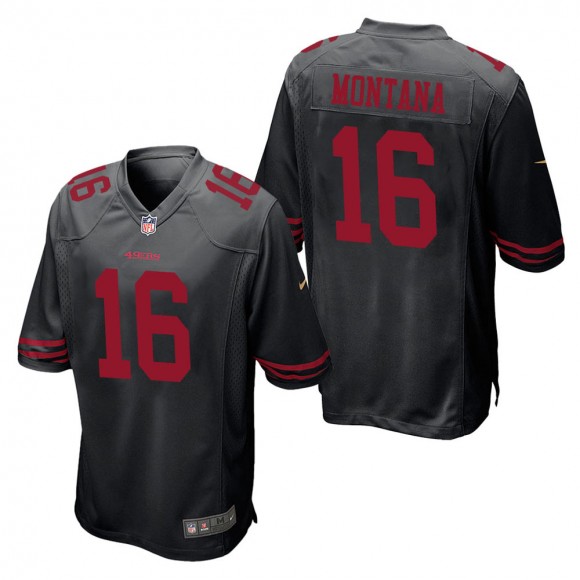 Men's San Francisco 49ers Joe Montana Black Game Jersey