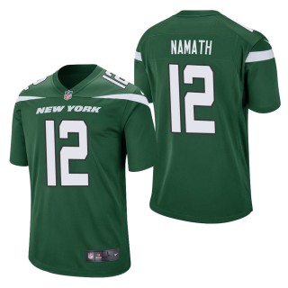 Men's New York Jets Joe Namath Green Game Jersey