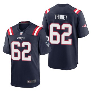 Men's New England Patriots Joe Thuney Navy Game Jersey