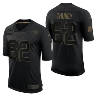 Men's New England Patriots Joe Thuney Black Salute to Service Jersey