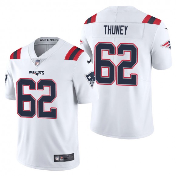 Men's New England Patriots Joe Thuney White Vapor Limited Jersey