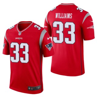 Men's New England Patriots Joejuan Williams Red Inverted Legend Jersey