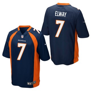 Men's Denver Broncos John Elway Navy Game Jersey
