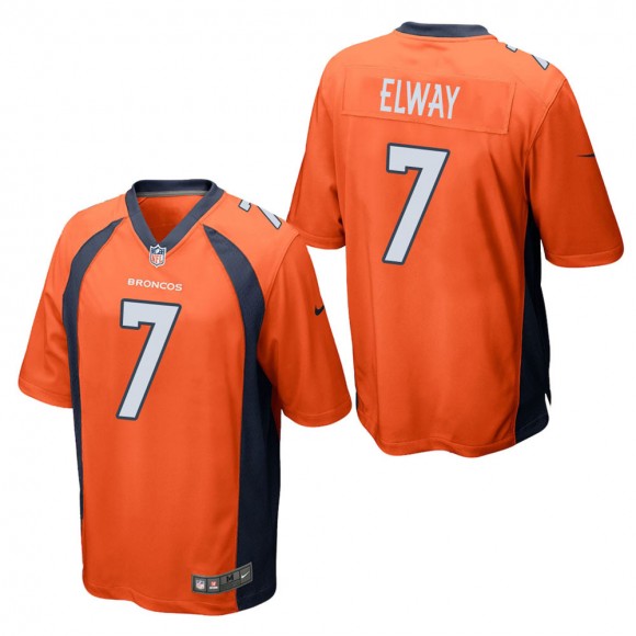 Men's Denver Broncos John Elway Orange Game Jersey