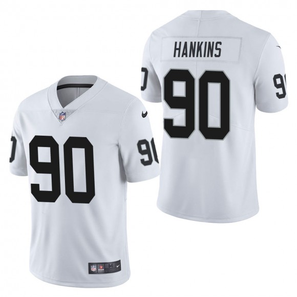 Men's Las Vegas Raiders Johnathan Hankins White Vapor Untouchable Limited Jersey