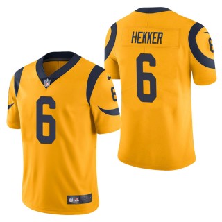 Men's Los Angeles Rams Johnny Hekker Gold Color Rush Limited Jersey