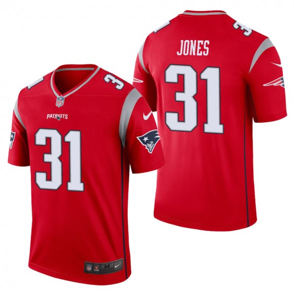 Men's New England Patriots Jonathan Jones Red Inverted Legend Jersey
