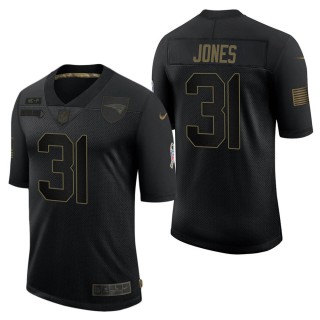Men's New England Patriots Jonathan Jones Black Salute to Service Jersey