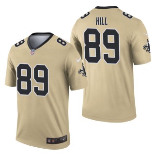 Men's New Orleans Saints Josh Hill Gold Inverted Legend Jersey