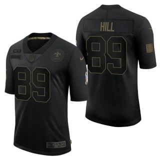 Men's New Orleans Saints Josh Hill Black Salute to Service Jersey