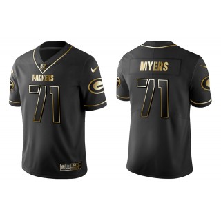 Men's Green Bay Packers Josh Myers Black Golden Edition Jersey