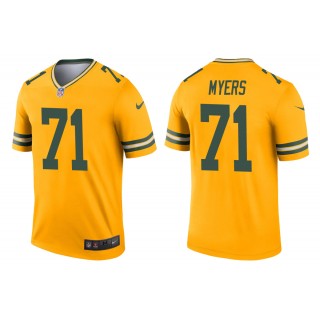 Men's Green Bay Packers Josh Myers Gold Inverted Legend Jersey