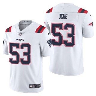 Men's New England Patriots Josh Uche White Vapor Limited Jersey