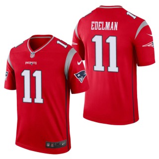 Men's New England Patriots Julian Edelman Red Inverted Legend Jersey