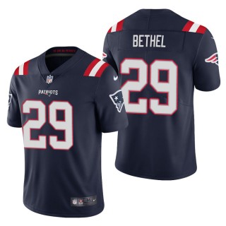 Men's New England Patriots Justin Bethel Navy Vapor Limited Jersey