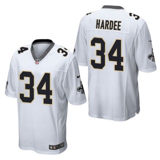 Men's New Orleans Saints Justin Hardee White Game Jersey