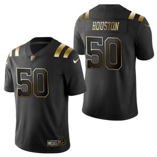 Men's Indianapolis Colts Justin Houston Black Golden Edition Jersey