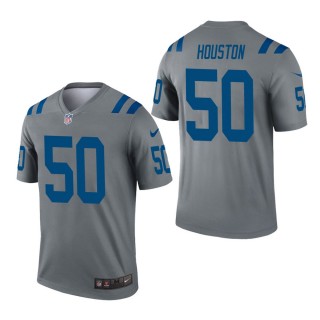 Men's Indianapolis Colts Justin Houston Gray Inverted Legend Jersey