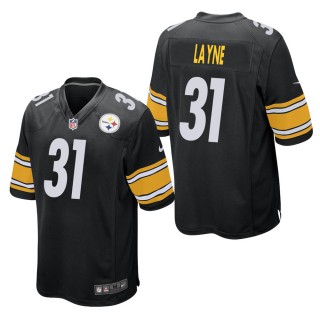 Men's Pittsburgh Steelers Justin Layne Black Game Jersey