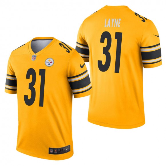 Men's Pittsburgh Steelers Justin Layne Gold Inverted Legend Jersey