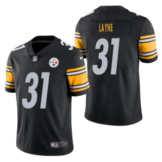 Men's Pittsburgh Steelers Justin Layne Black Vapor Untouchable Limited Jersey